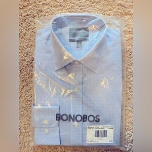 NWT Bonobos Daily grind Wrinkle Free Slim Fit Long Sleeve Dress Shirt 16x33